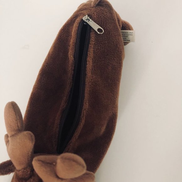 Rare moose pencil case or makeup case–brown - Picture 2 of 7